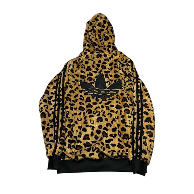 아디다스 레오파드 호피 후리스 후드 집업 오네 갸루