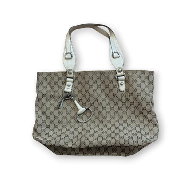 구찌 GG 캔버스 아이콘 비트 토트백
