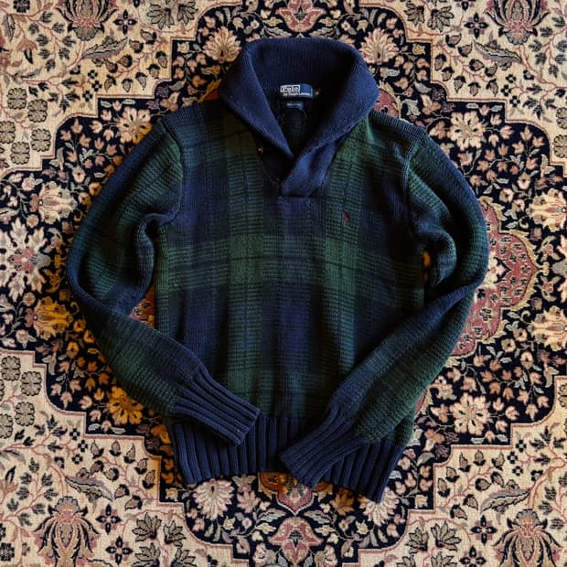 폴로 랄프로렌 숄칼라 니트 100