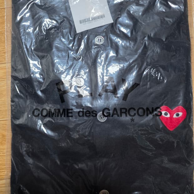 꼼데 가디건 블랙, 그레이 L