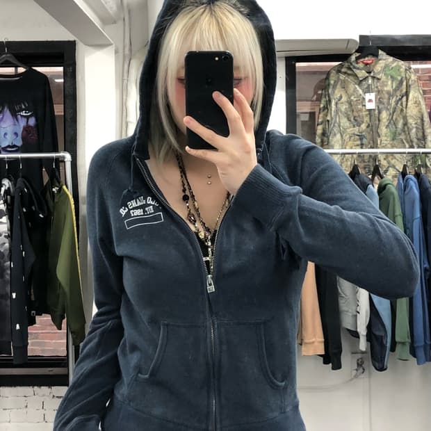 폴로 진스 네이비 후드집업