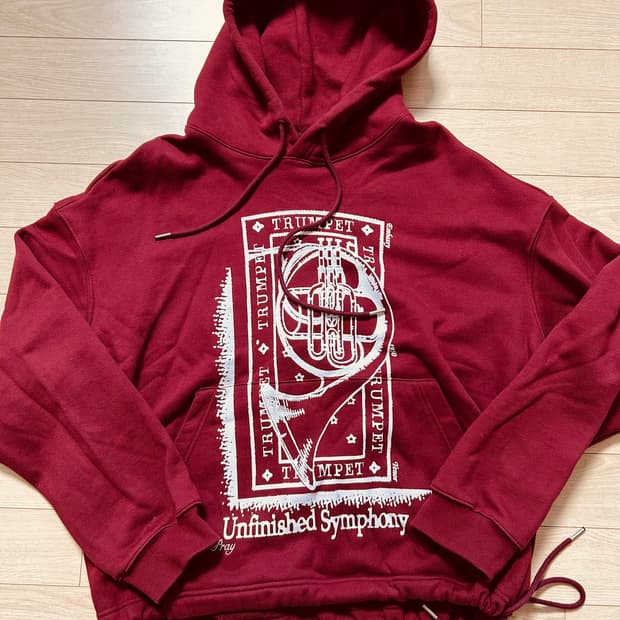 애프터프레이 버건디 후디