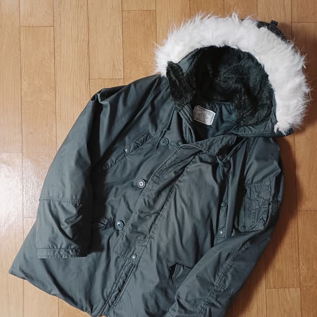미군 오리지널 85년산 N-3B 파카 미사용품 판매