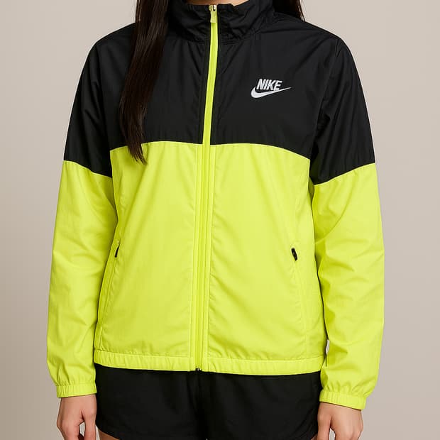 나이키 블랙/형광 윈드러너 바람막이 자켓_M