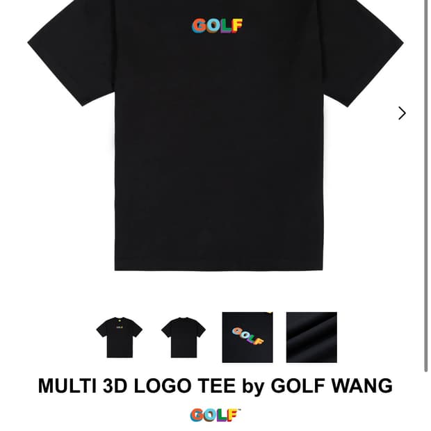 골프왕 Golf wang 3D 로고 티 팝니다