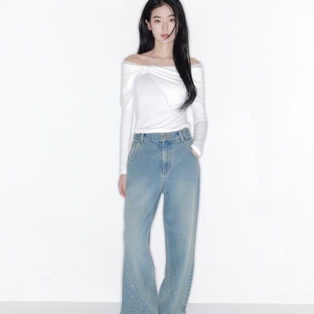 더티스 크리스탈 트윙클 데님 연청 S 롱