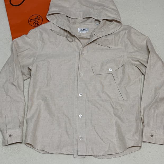 (매장판) 에르메스 후드 자켓 40 에르메스 린넨 코튼 후드 자켓 105