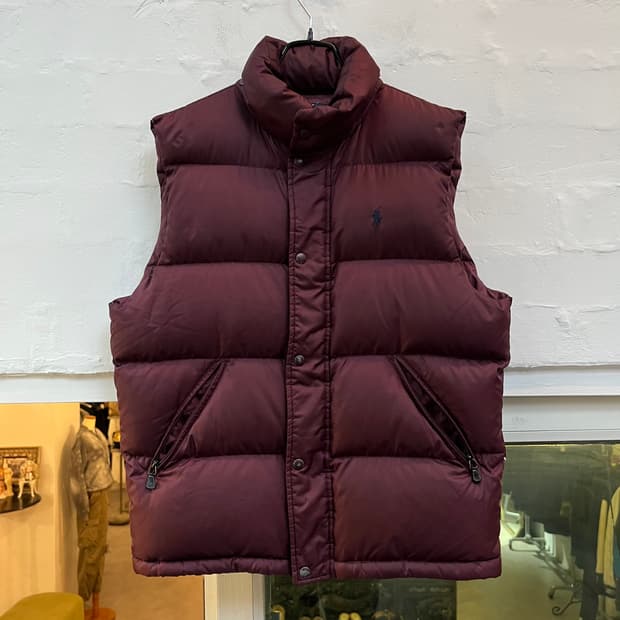 Polo Ralph Lauren 폴로 버건디 패딩 조끼 M