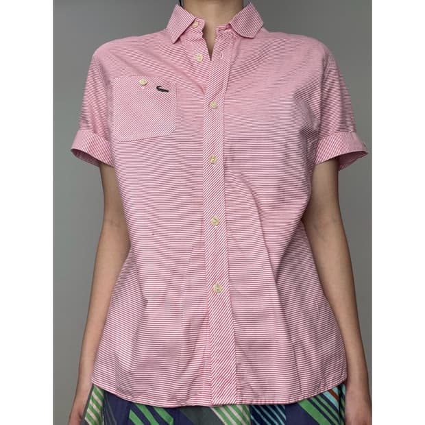 빈티지 핑크 반팔 셔츠