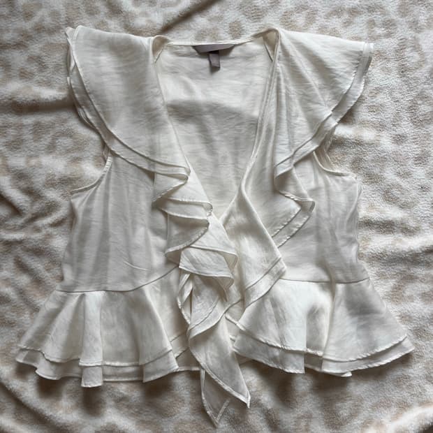 H&M White lace blouse cardigan