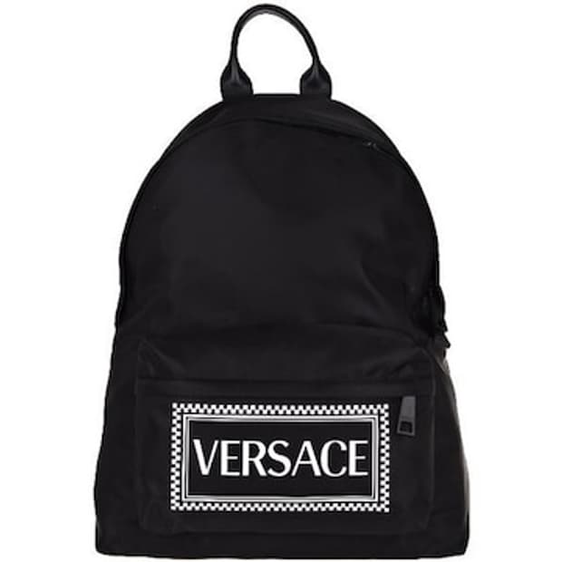 베르사체(Versace)블랙 나일론 로고 스탬프 백팩 새제품급