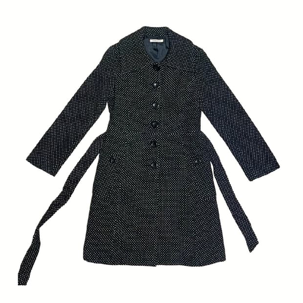 Dot Slim Trench Wool Coat