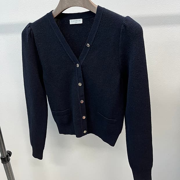 여) 산드로 은장 니트가디건 