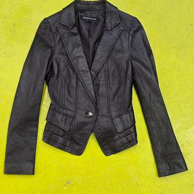 GGPX 뉴욕 블랙 가죽 자켓 XS