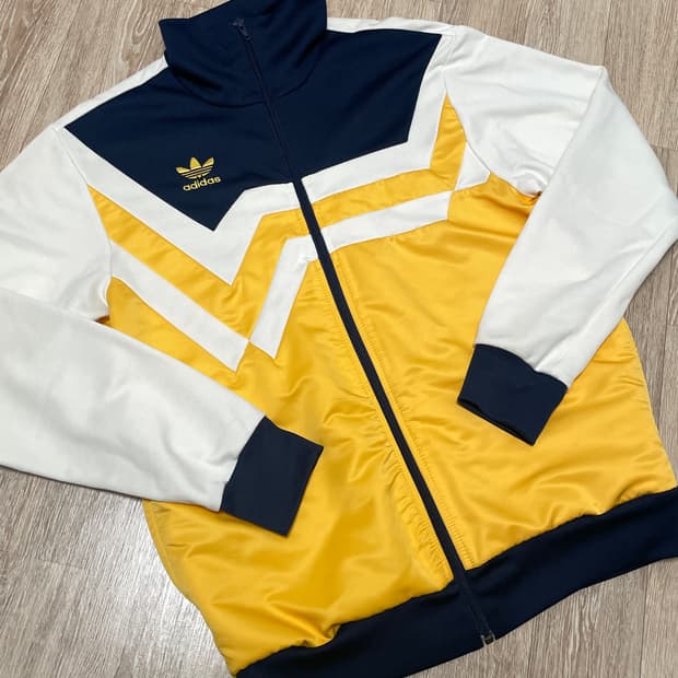 아디다스 네이비x옐로우x아이보리 져지