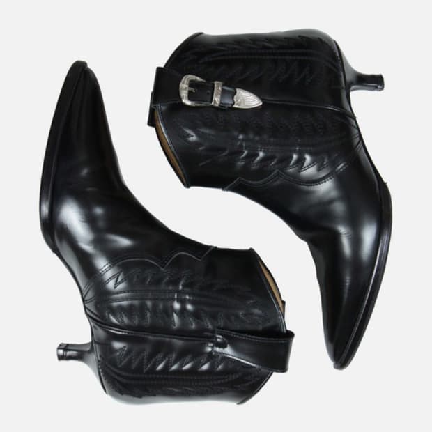 Toga Pulla 폴리시드 웨스턴 앵클 부츠