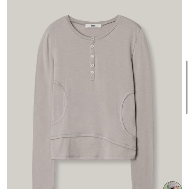 오데스 double layer cut_out tee -light grey