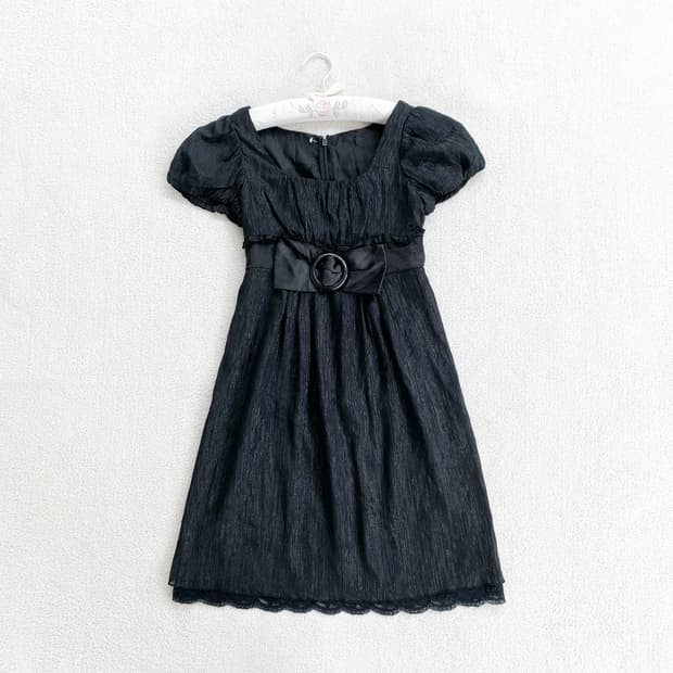 히메갸루 ♥ 블랙 공주풍 글리터 원피스