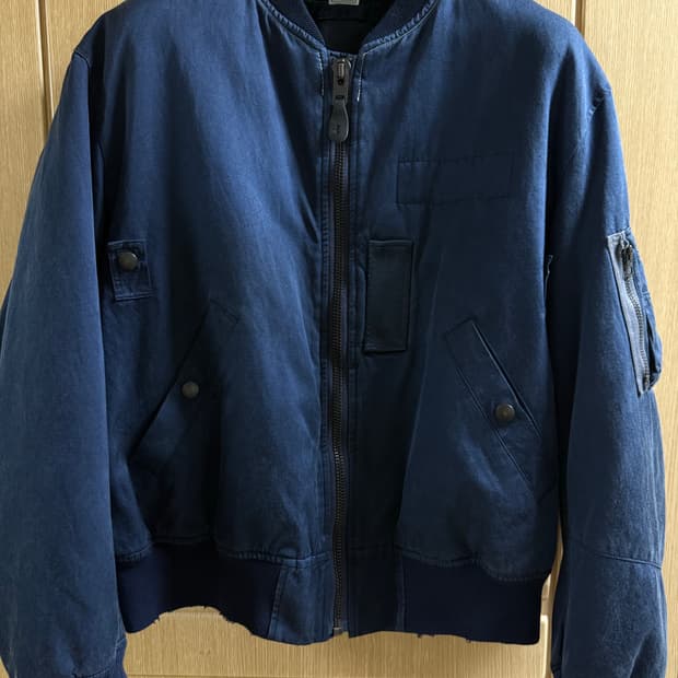 [2]25aw 아프레쎄 빈티지 실크 플라이트 자켓