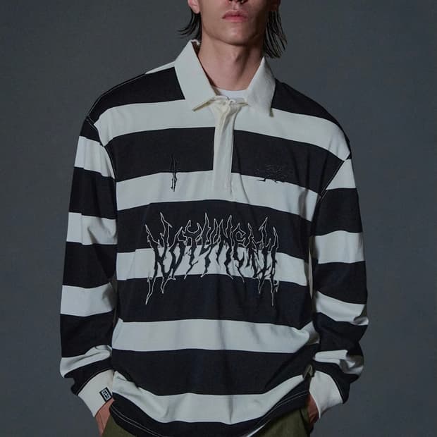 낫포너드 치프키프 스트라이프 폴로 롱슬리브 셔츠 엠브로이드