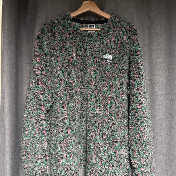 슈프림 x 노스페이스 하이 파일 플리스 풀오버 멀티컬러 L