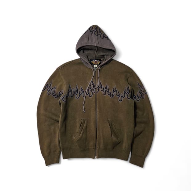 할리데이비슨 재팬 플레임 후드집업 L 