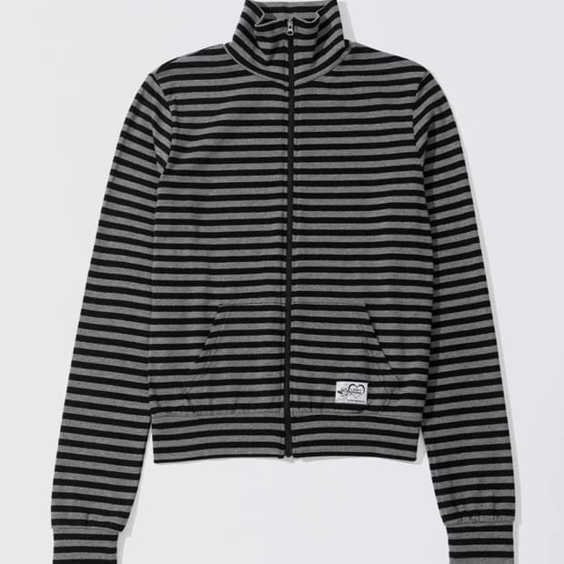 스컬프터 스트라이프 집업 자켓 저지