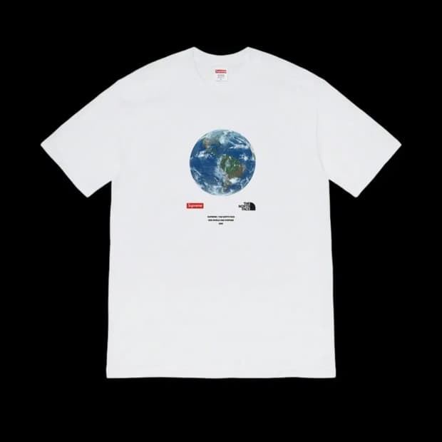 급처!)슈프림 x 노스페이스 원 월드 티셔츠 화이트 - 20SS