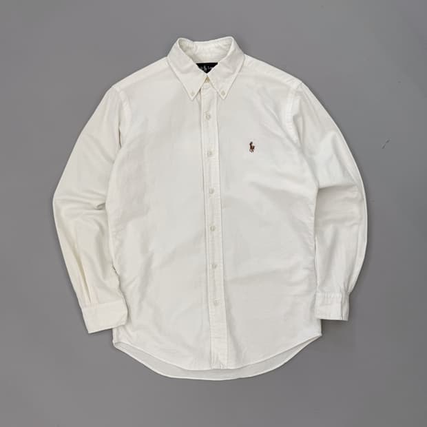 폴로 랄프로렌 루즈핏 화이트 옥스퍼드 셔츠