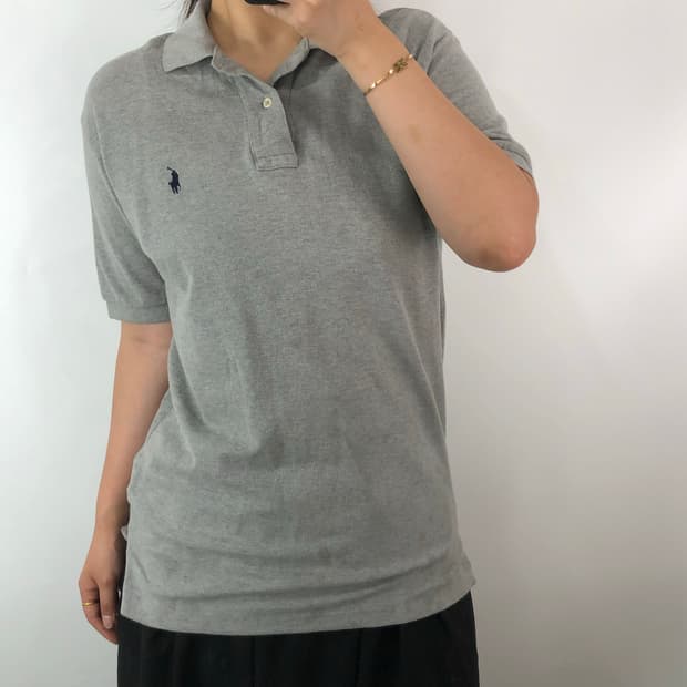 [M] 폴로 그레이 반팔 카라티