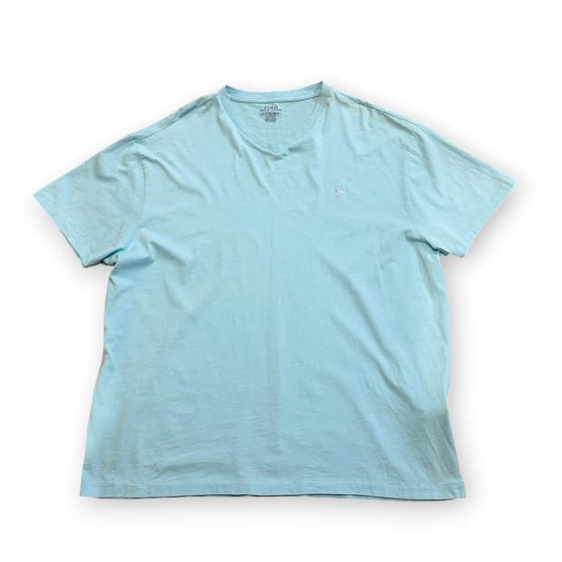 폴로 랄프로렌 브이넥 스카이블루 반팔 티셔츠