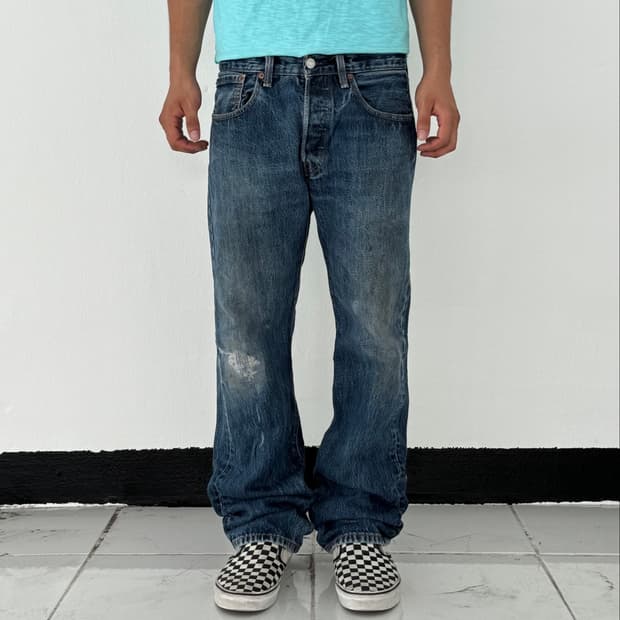 Levi’s 501 빈티지 페이드 중청 스트레이트 데님 팬츠