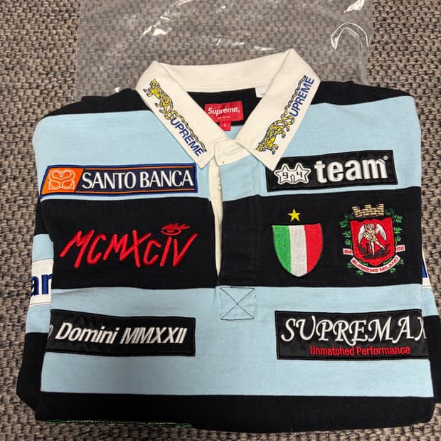 [L] 슈프림 22fw 스트라이프 럭비