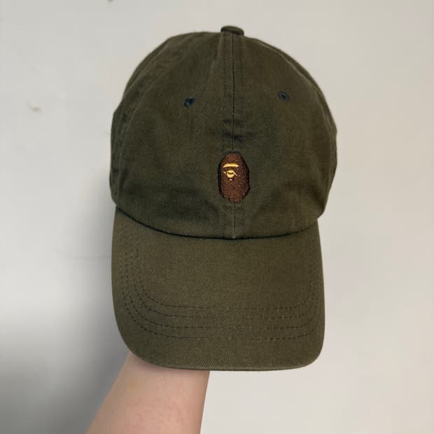 bape 카키색 모자 캡모자