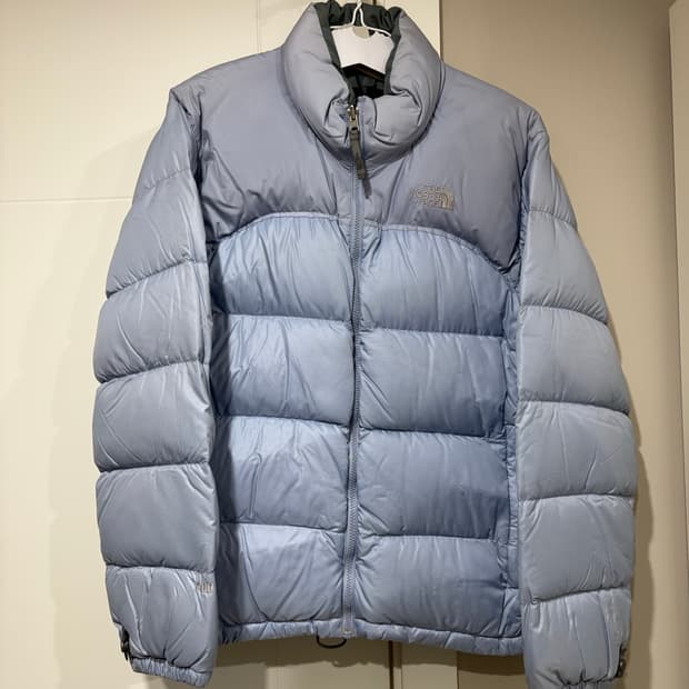 노스페이스 패딩 700 하늘색 