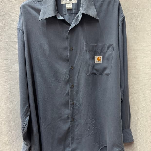 칼하트 원포켓 로고 블루그레이 오버핏 셔츠 L(2XL)
