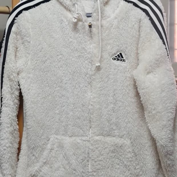 아디다스 양털 후리스 후드집업