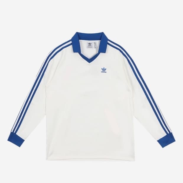 아디다스 새틴 롱슬리브 M 화이트블루