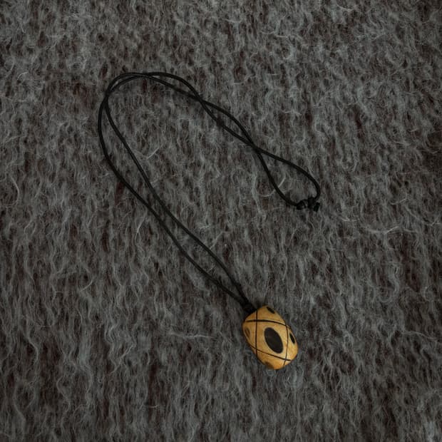 Vintage necklace / 가죽 목재 빈티지 목걸이