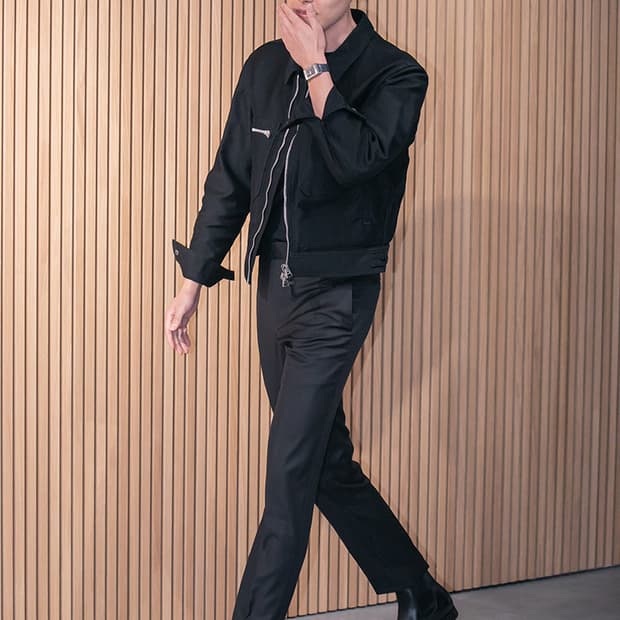 톰포드 브러시드 코튼 블루종 자켓
