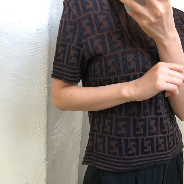 Fendi 펜디 90‘s 주카 반팔 니트