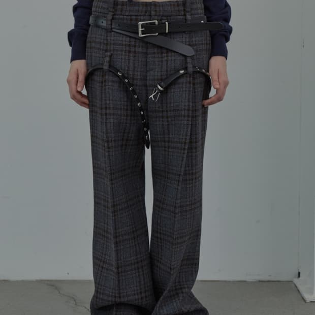 LCDC Belted tailored trousers (체크)