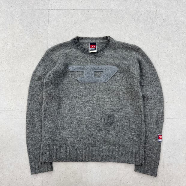 Diesel 디젤 빅로고 울 니트 