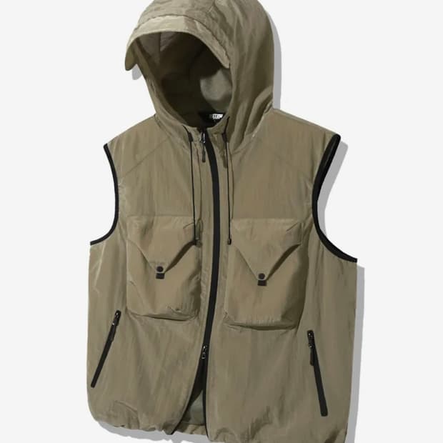 M ) 새상품 트릴리온 빅포켓 나일론 후드집업 베스트