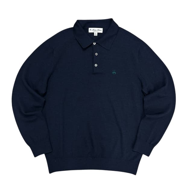 브룩스브라더스 네이비 카라넥 울 니트(M)