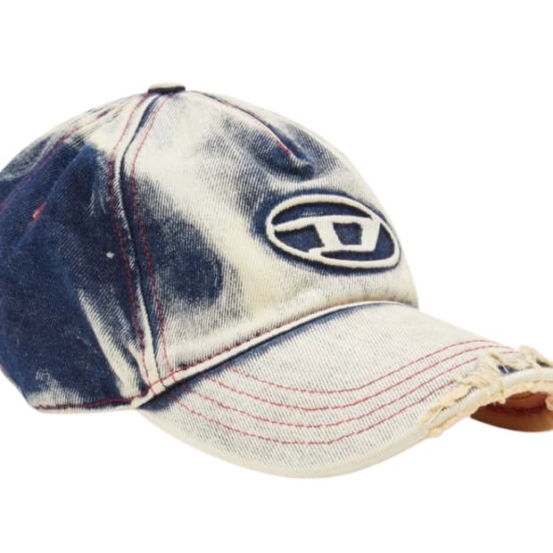 디젤 C-세이몬 모자 볼캡 데님 블루 화이트