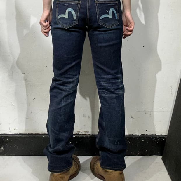 에비수 진청 다이콕 워싱 데님 청바지 