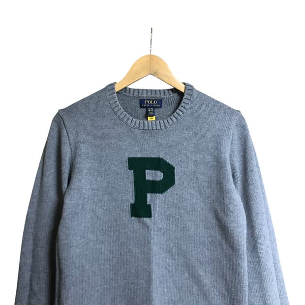 폴로 랄프로렌 p로고 큐알정품 신형라인 라운드니트