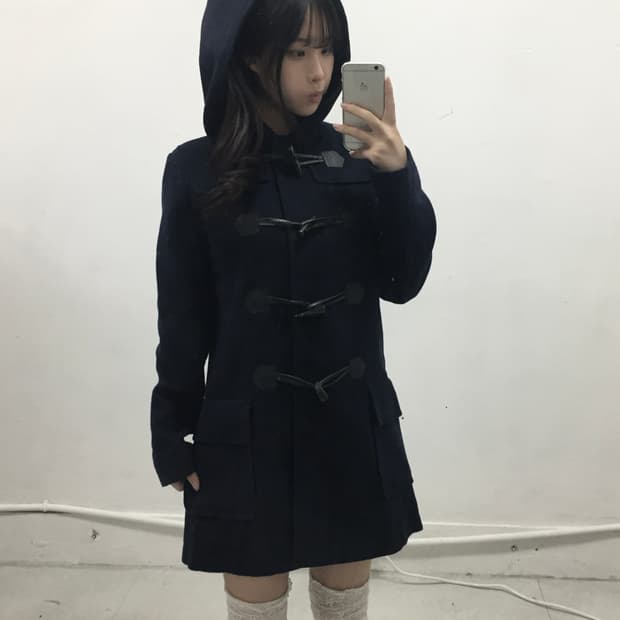[CHU XXX] 츄xxx 네이비 떡볶이 코트