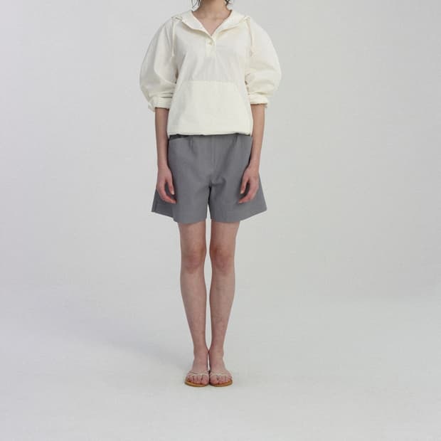 낫띵리튼 Castel hoodie anorak (White)